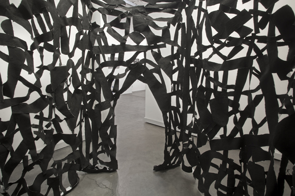 Cabana (2012): interior detail. 84" x 76" x 76". Acrylic on canvas.