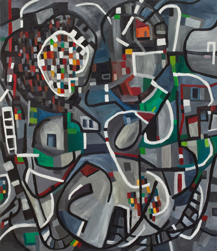 Counterpane 3 (2012). 60" x 52". Oil on canvas.