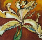 Dried Iris (2007). 40" x 42". Oil on canvas.