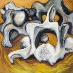 Monument (2007). 48" x 48". Oil on panel.