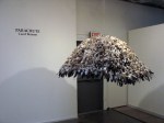 Parachute (2008): Installation view. 52" x 75" x 75". Feathers on buckram.