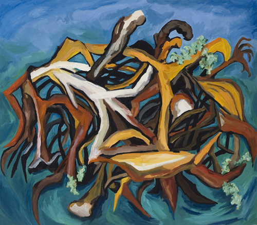 Piece of Seaweed (2007). 42" x 48". Oil on canvas.