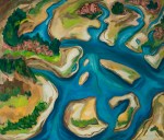 Salmon River Estuary (2007). 52" x 60". Oil on canvas.
