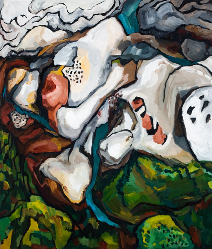 Tundraskriden (2009). 52" x 60". Oil on canvas.
