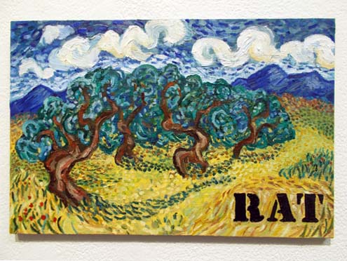RAT (2014). 8" x 12". Oil on panel.