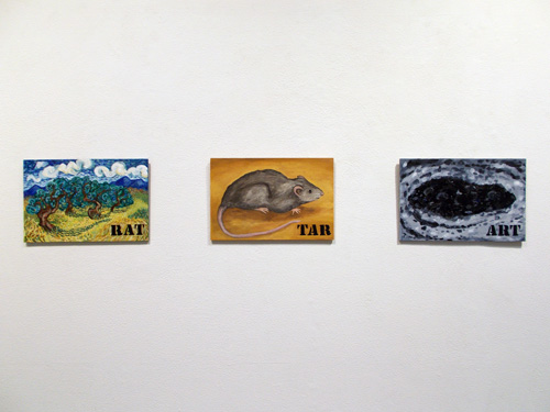 RAT/TAR/ART (2014). 8" x 12". Oil on panels.