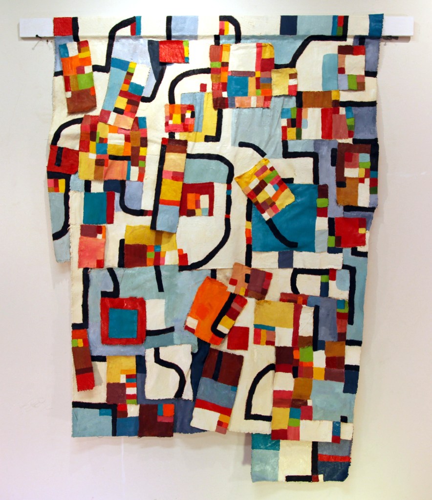 Counter-quilt (2019-2023), 56" x 40", oil on canvas.